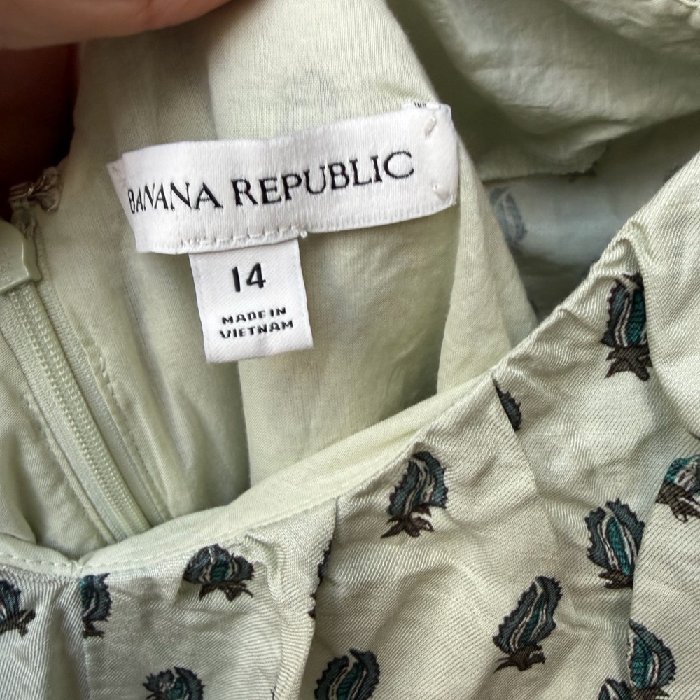 Banana Republic Green and Black Patterned Dress - Picture 4 of 6